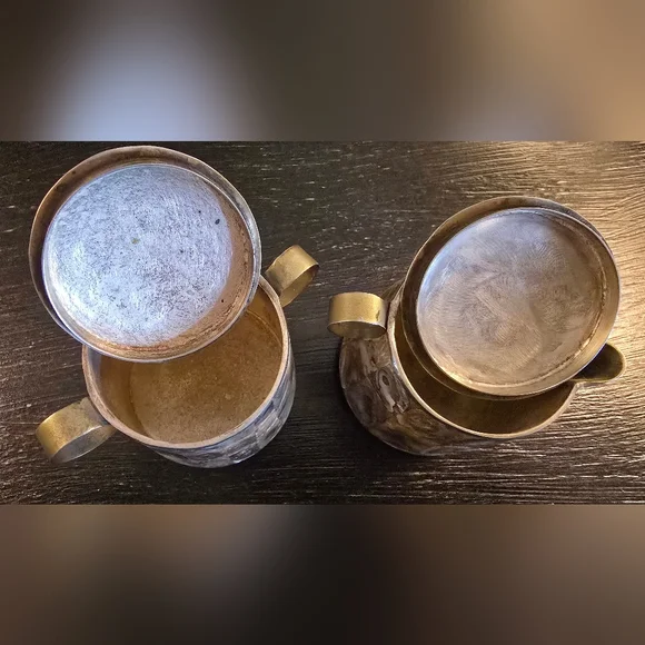 Vintage Mexican Silver And Abalone Cream And Sugar Taxco Inspired - Picture 3 of 6